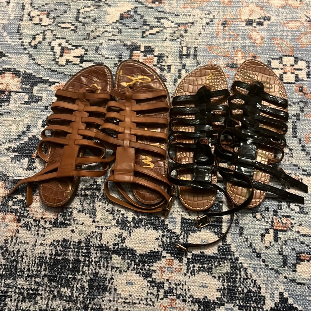 Sam Edelman black and brown sandals 7.5